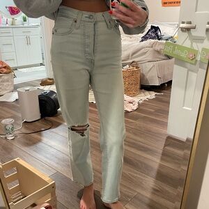 Levi’s light wash high waisted jeans
